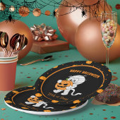 Funny Mummy Walking mit Halloween Pumpkin Party Pappteller