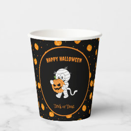 Funny Mummy Walking mit Pumpkin Halloween-Party Pappbecher