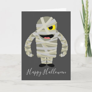 Funny Mummy Zombie Halloween Thema Karte
