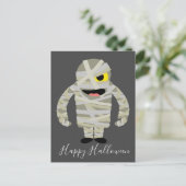 Funny Mummy Zombie Halloween Thema Postkarte (Stehend Vorderseite)
