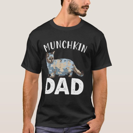 Funny Munchkin Papa Niedliche Liebe Katzen Männer  T-Shirt (Vorderseite)