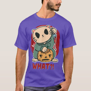Funny Murder Katze mit Knife Beängstigenden Horror T-Shirt