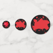 Funny Murder Mystery Halloween-Party Blut Konfetti (Rückseiten)