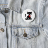 Funny Murderous Black Cat was mit Knife Hallowee Button (Beispiel)