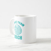 Funny Muschel Yeah Beach Pub Kaffeetasse (Vorderseite Links)