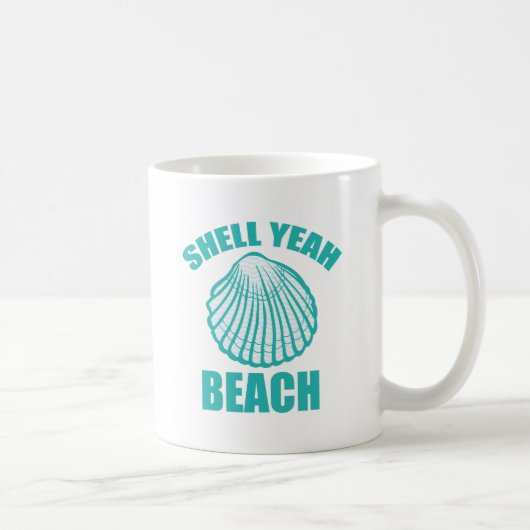 Funny Muschel Yeah Beach Pub Kaffeetasse (Rechts)