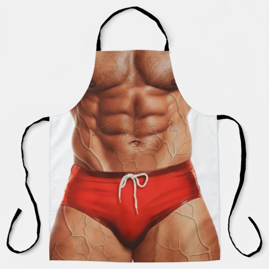Funny Muscle Man Apron — Novelty Kitchen Apron for Schürze (Vorderseite)