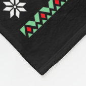 Funny Muscle Santa Lifting Ugly Christmas Sweater Fleecedecke (Ecke)