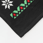 Funny Muscle Santa Lifting Ugly Christmas Sweater Fleecedecke (Ecke)