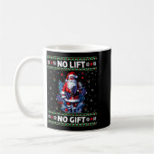 Funny Muscle Santa Lifting Ugly Christmas Sweater  Kaffeetasse (Links)