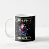 Funny Muscle Santa Lifting Ugly Christmas Sweater  Kaffeetasse (Links)