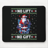 Funny Muscle Santa Lifting Ugly Christmas Sweater Mousepad (Vorne)