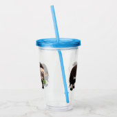 Funny muse ox Cartoon Illustration Acryltrinkbecher (Links)