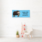 Funny muse ox Cartoon Illustration Banner (Insitu)