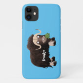 Funny muse ox Cartoon Illustration Case-Mate iPhone Hülle (Rückseite)