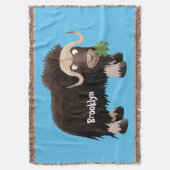 Funny muse ox Cartoon Illustration Decke (Vorderseite Vertikal)