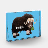 Funny muse ox Cartoon Illustration Fotoblock (Links)