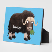 Funny muse ox Cartoon Illustration Fotoplatte (Seite)