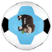 Funny muse ox Cartoon Illustration Fußball (Gedreht)
