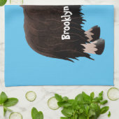 Funny muse ox Cartoon Illustration Geschirrtuch (Gefaltet)