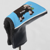 Funny muse ox Cartoon Illustration Golf Headcover (3/4 Vorderseite)