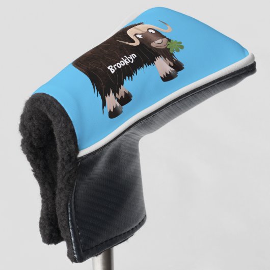 Funny muse ox Cartoon Illustration Golf Headcover (3/4 Vorderseite)