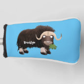 Funny muse ox Cartoon Illustration Golf Headcover (Vorderseite)