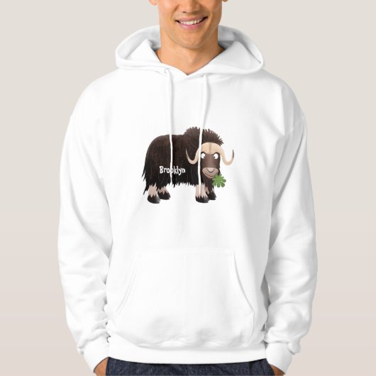 Funny muse ox Cartoon Illustration Hoodie (Vorderseite)