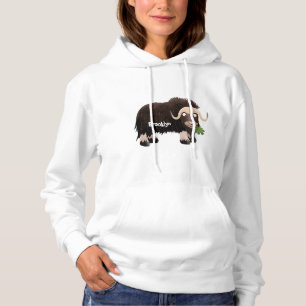 Funny muse ox Cartoon Illustration Hoodie