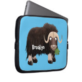 Funny muse ox Cartoon Illustration Laptopschutzhülle (Vorne Rechts)