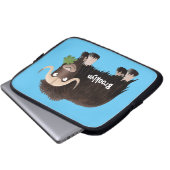 Funny muse ox Cartoon Illustration Laptopschutzhülle (Vorne Knopf)