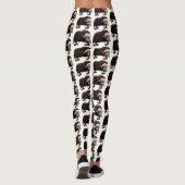 Funny muse ox Cartoon Illustration Leggings (Rückseite)
