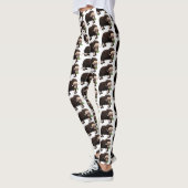 Funny muse ox Cartoon Illustration Leggings (Links)