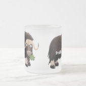 Funny muse ox Cartoon Illustration Mattglastasse (Mittel)