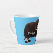 Funny muse ox Cartoon Illustration Milchtasse (Linke Ecke)