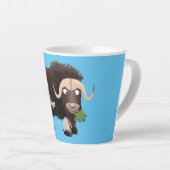 Funny muse ox Cartoon Illustration Milchtasse (Rechte Ecke)