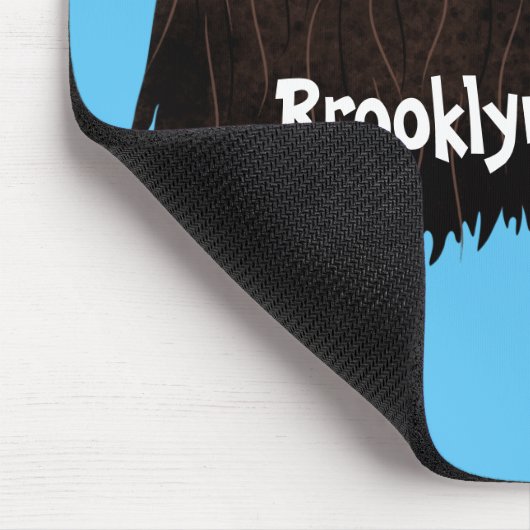 Funny muse ox Cartoon Illustration Mousepad (Ecke)