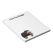 Funny muse ox Cartoon Illustration Notizblock (angewinkelt)