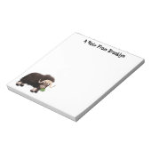 Funny muse ox Cartoon Illustration Notizblock (Rotiert)