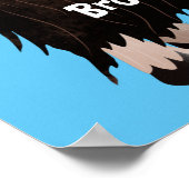 Funny muse ox Cartoon Illustration Poster (Ecke)