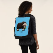 Funny muse ox Cartoon Illustration Rucksack (Ausgewaschen)