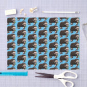 Funny muse ox Cartoon Illustration Seidenpapier (Handwerk)