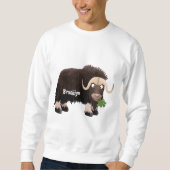 Funny muse ox Cartoon Illustration Sweatshirt (Vorderseite)