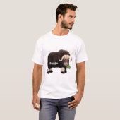 Funny muse ox Cartoon Illustration T-Shirt (Vorne ganz)