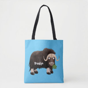 Funny muse ox Cartoon Illustration Tasche
