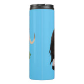 Funny muse ox Cartoon Illustration Thermosbecher (Rückseite)
