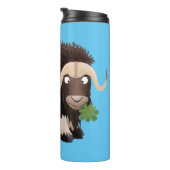Funny muse ox Cartoon Illustration Thermosbecher (Nach rechts gedreht)