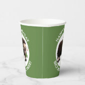 Funny muse ox Cartoon personalisiert Geburtstag Pappbecher (Rechts)