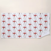 Funny Mushroom Art Strandtuch (Vorderseite)