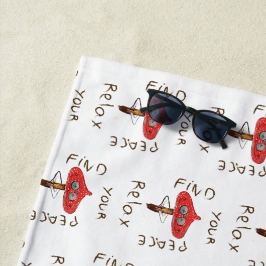 Funny Mushroom Art Strandtuch (Beispiel)